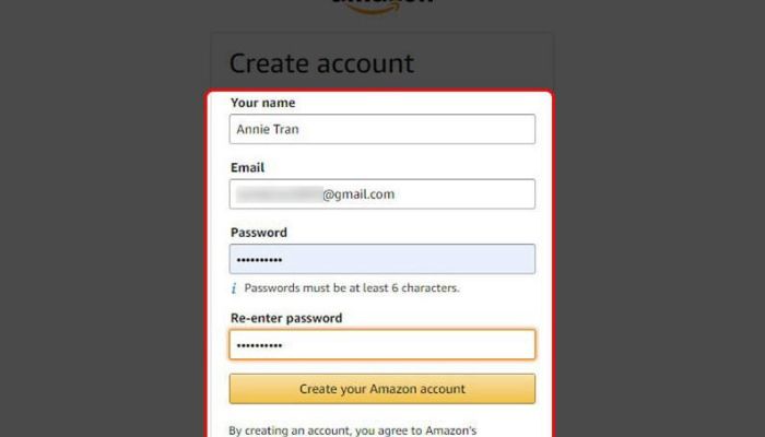 Cần đăng ký tài khoản để có thể mua sách trên Amazon